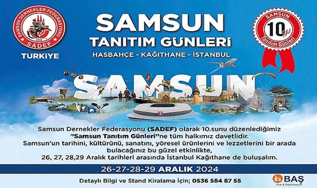 Samsun Tanıtım Günleri 26-29 Aralık'ta İstanbul'da
