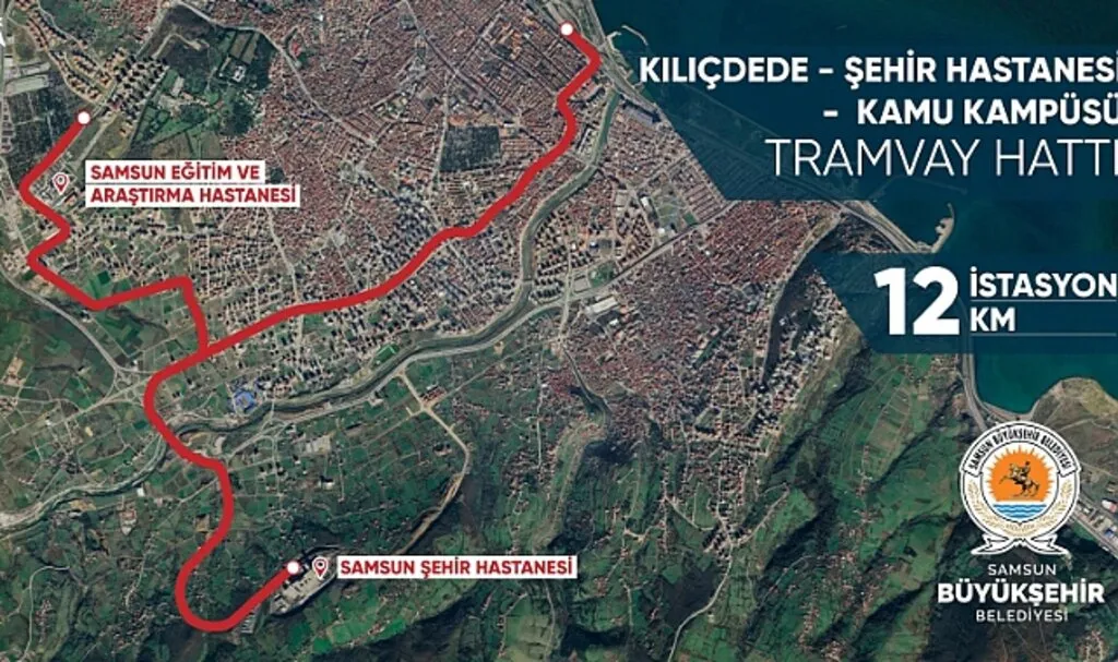 Samsun'da Yeni Tramvay Hattı İkinci Adımını Attı