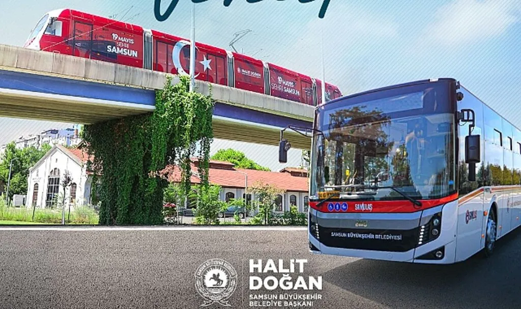 Samsun'da Bayramda Toplu Ulaşım Ücretsiz