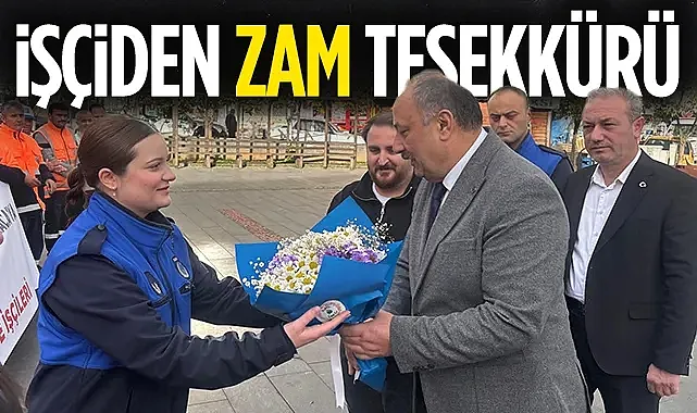 Salıpazarı Belediyesi İşçilerinden Başkan Karaca'ya Zam Teşekkürü