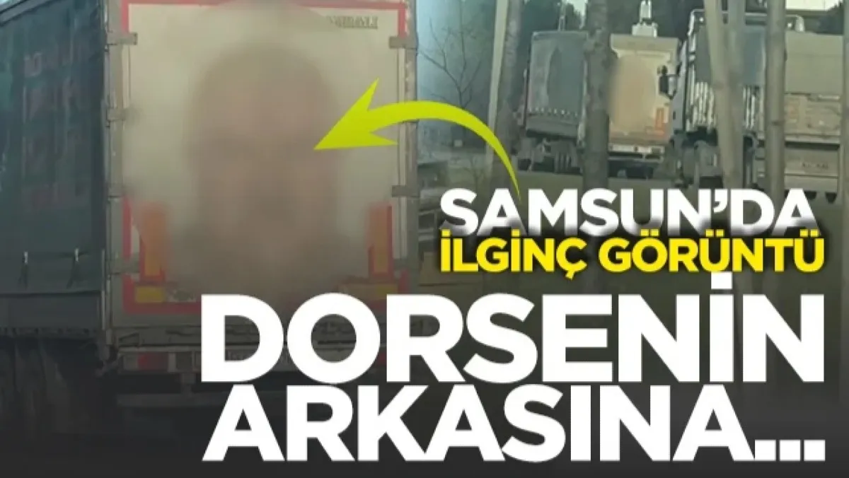 Samsun'da İlginç Görüntü: Dorsesine Kendi Vesikalık Fotoğrafını Yapıştırdı