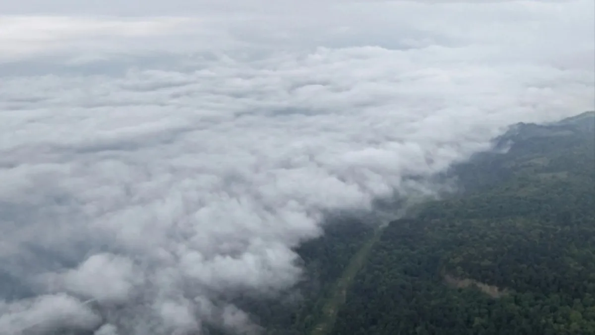 Samsun'da Etkili Olan Sis Dronla Görüntülendi
