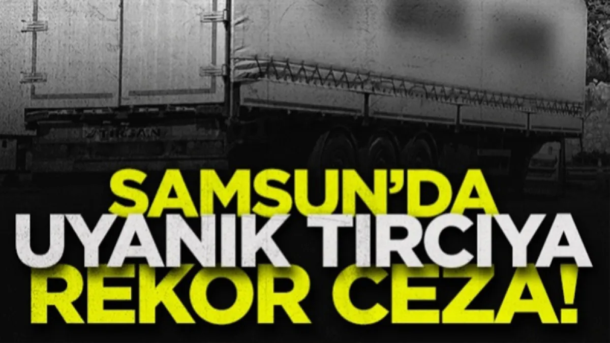 Samsun'da takograf hilesi yapan tır sürücüsüne rekor ceza