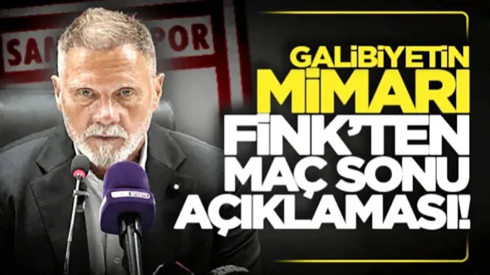 Samsunspor Teknik Direktörü Thorsten Fink: Bu takımla gurur duymalıyız